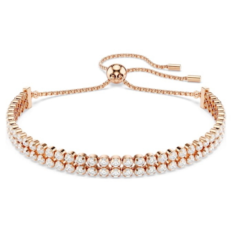 Swarovski 5677823 bracciale swarovski rigido / soft - bracciale db cry/ros m nuovo in scatola originale