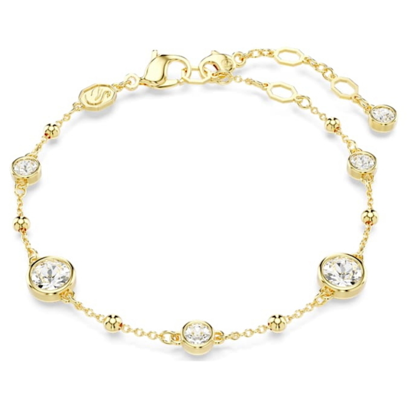 Swarovski 5680094 bracciale swarovski rigido / soft - bracciale white/gos m nuovo in scatola originale