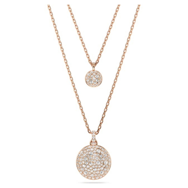 Swarovski 5683449 collana / set swarovski - pend s layer cry/ros nuovo in scatola originale