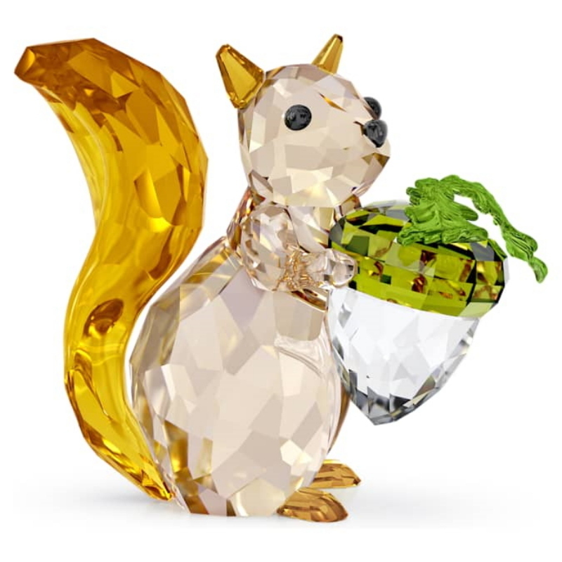 Swarovski 5683617 swarovski fashion piece - idyllia squirrel and acorn nuovo in scatola originale