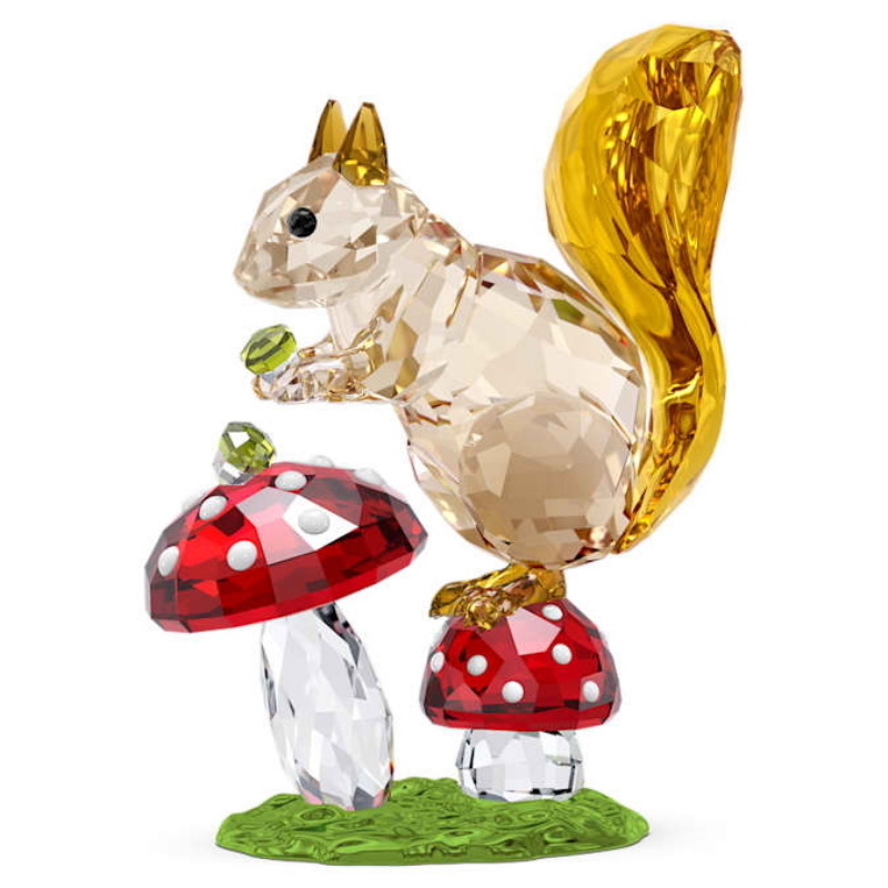 Swarovski 5684343 swarovski fashion piece - idyllia squirrel and mushrooms nuovo in scatola originale Swarovski 5684343 swarovski fashion piece - idyllia squirrel and mushrooms nuovo in scatola originale