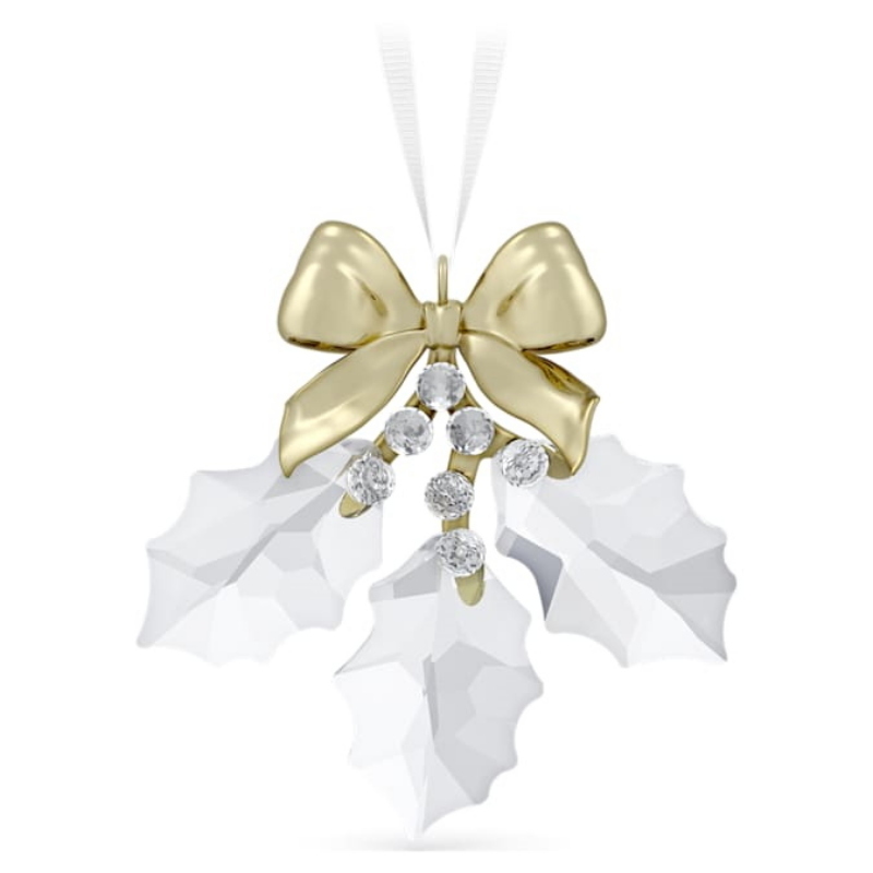 Swarovski 5685701 swarovski fashion piece - holiday magic ornament holly leaves nuovo in scatola originale