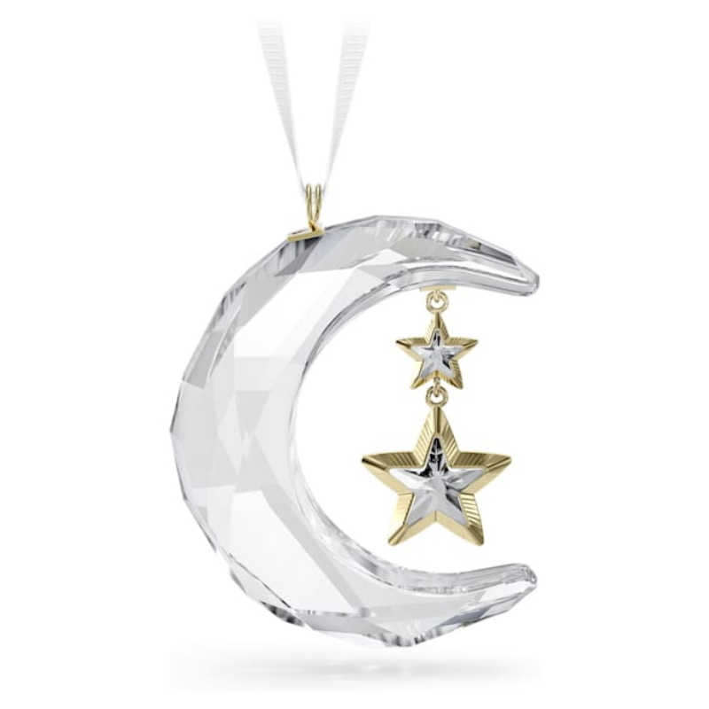 Swarovski 5686616 swarovski fashion piece - holiday magic ornament moon nuovo in scatola originale