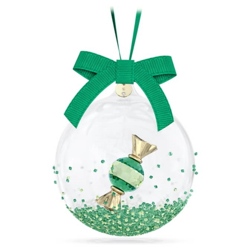 Swarovski 5688312 swarovski fashion piece - holiday cheers ball orn. green nuovo in scatola originale Swarovski 5688312 swarovski fashion piece - holiday cheers ball orn. green nuovo in scatola originale