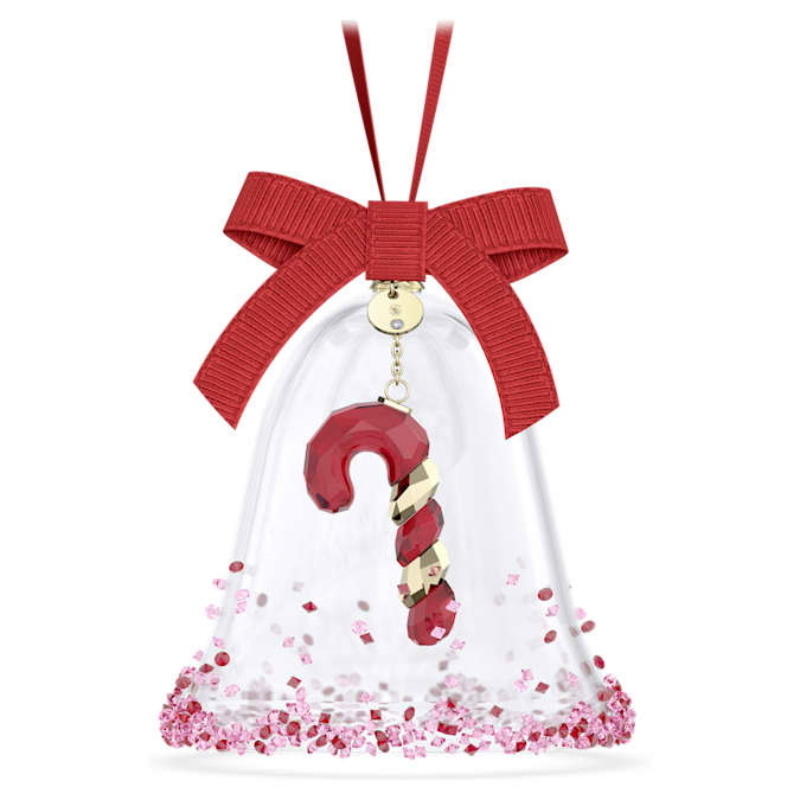 Swarovski 5688313 swarovski fashion piece - holiday cheers bell ornament red nuovo in scatola originale