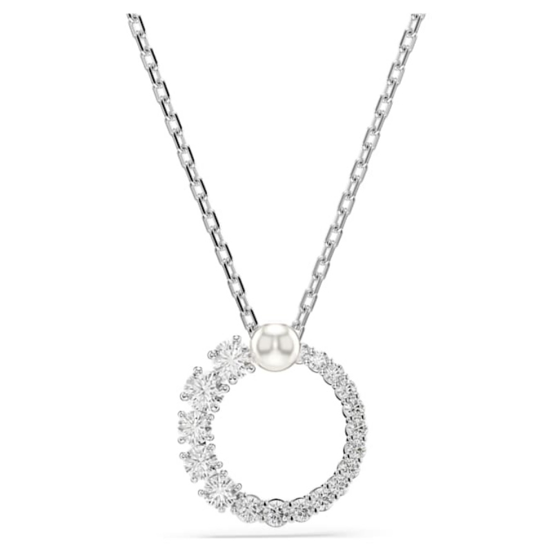 Swarovski 5688751 collana / set swarovski - pend white/rhs nuovo in scatola originale