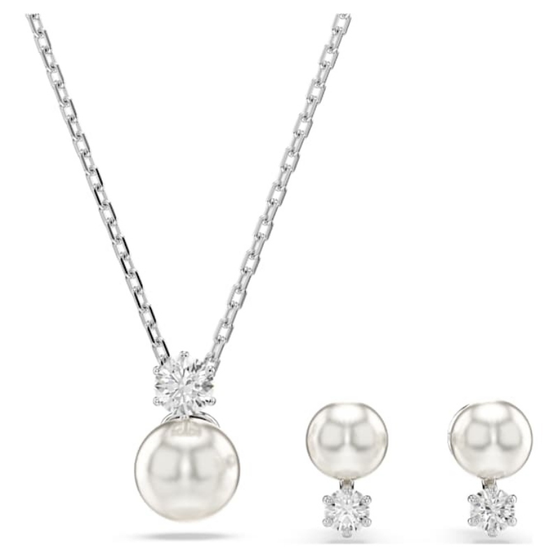 Swarovski 5689624 collana / set swarovski - set pearl white/rhs nuovo in scatola originale Swarovski 5689624 collana / set swarovski - set pearl white/rhs nuovo in scatola originale