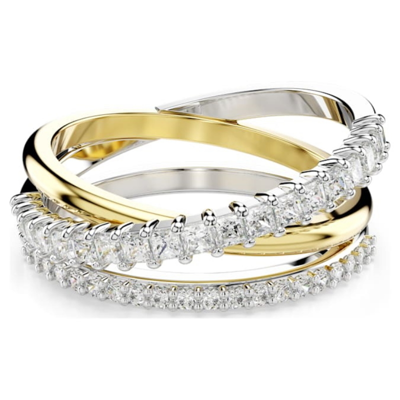 Swarovski 5689731 anello swarovski - anello 3 band white/mix 50 nuovo in scatola originale