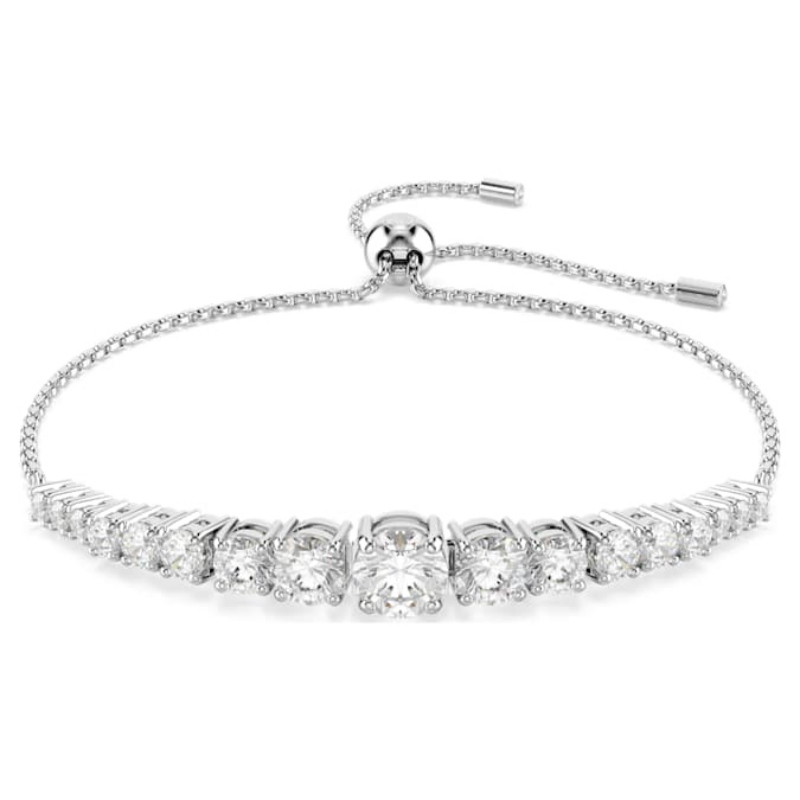 Swarovski 5690677 bracciale swarovski rigido / soft - bracciale grad white/rhs m nuovo in scatola originale