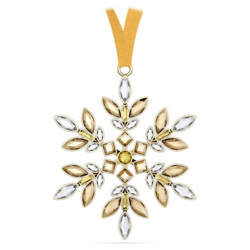 Swarovski 5691043 swarovski fashion piece - gema ornament holiday yellow nuovo in scatola originale