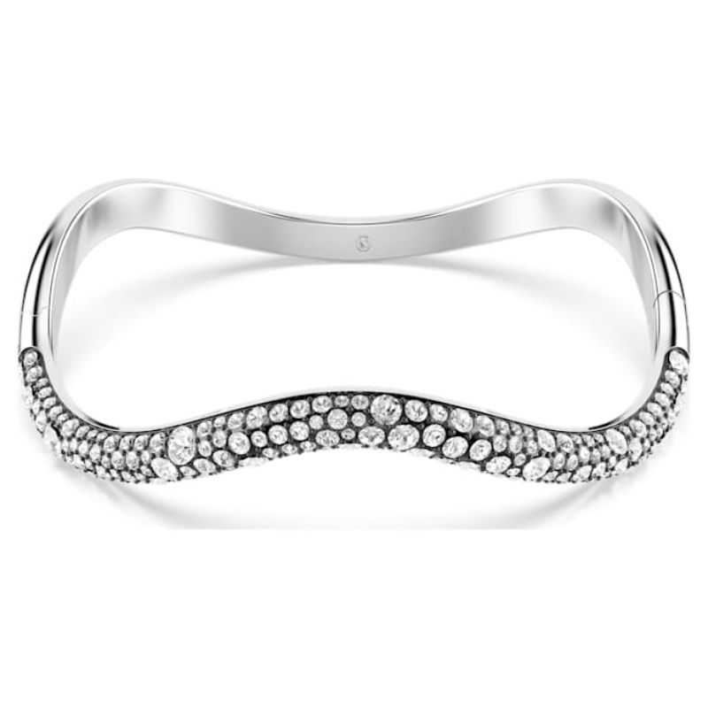 Swarovski 5692104 swarovski fashion piece - sublima cuff single cry/rhs m nuovo in scatola originale