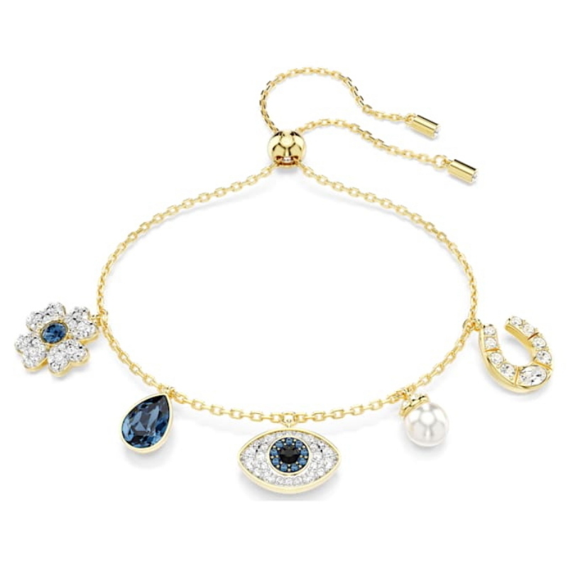 Swarovski 5692162 bracciale swarovski rigido / soft - bracciale blu/gos m nuovo in scatola originale