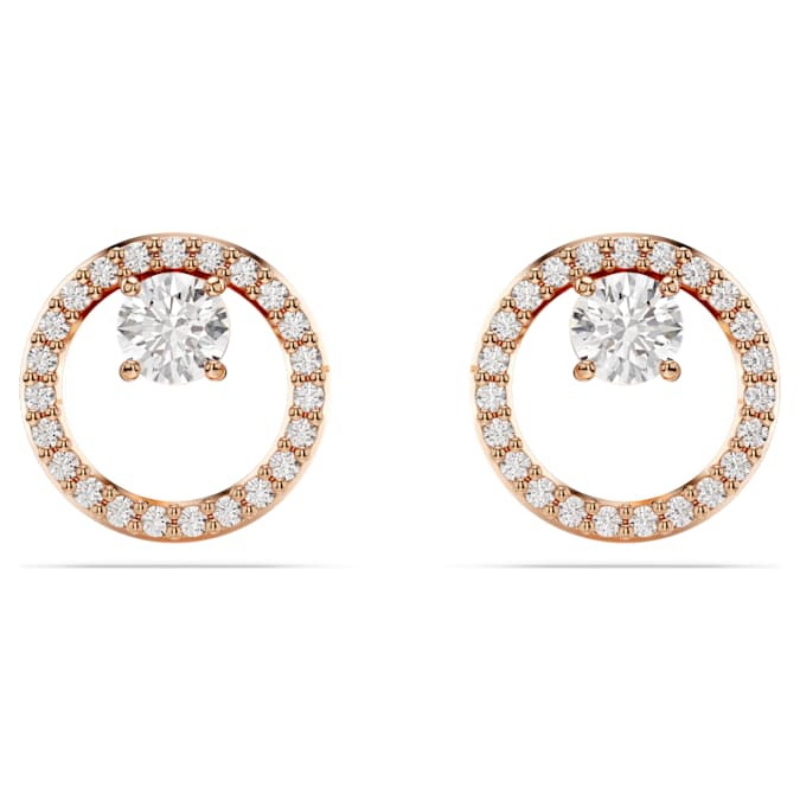 Swarovski 5692263 swarovski fashion piece - constella pe stud cz white/ros nuovo in scatola originale