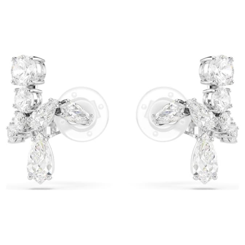 Swarovski 5692523 swarovski fashion piece - matrix orecchino a buco white/rhs nuovo in scatola originale