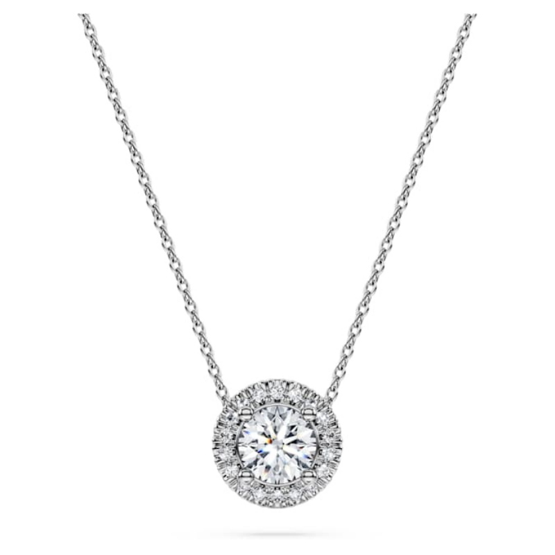 Swarovski 5697769 collana / set swarovski - pend round 0.59ct wg18 nuovo in scatola originale Swarovski 5697769 collana / set swarovski - pend round 0.59ct wg18 nuovo in scatola originale