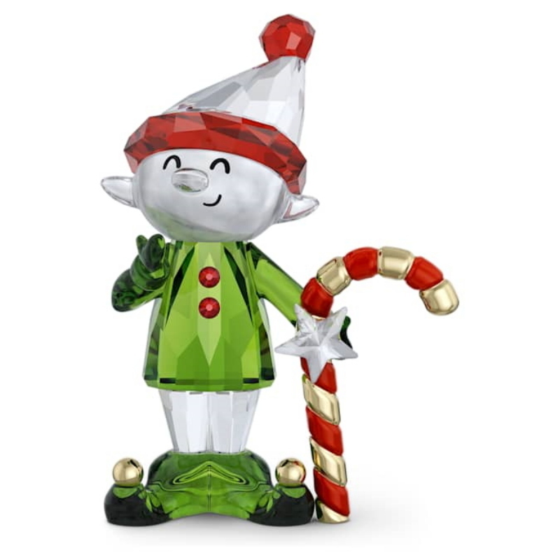 Swarovski 5701852 swarovski fashion piece - holiday cheers dulcis elf and candy cane nuovo in scatola originale Swarovski 5701852 swarovski fashion piece - holiday cheers dulcis elf and candy cane nuovo in scatola originale