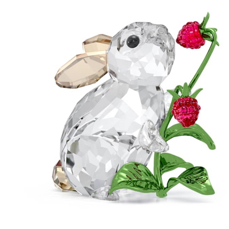 Swarovski 5702437 swarovski fashion piece - idyllia rabbit and raspberries nuovo in scatola originale