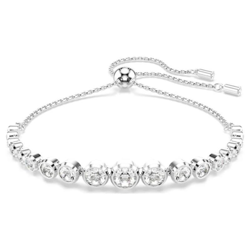 Swarovski 5705451 bracciale swarovski rigido / soft - bracciale round cry/rhs m nuovo in scatola originale