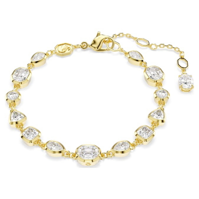 Swarovski 5705471 bracciale swarovski rigido / soft - bracciale all around white/gos m nuovo in scatola originale