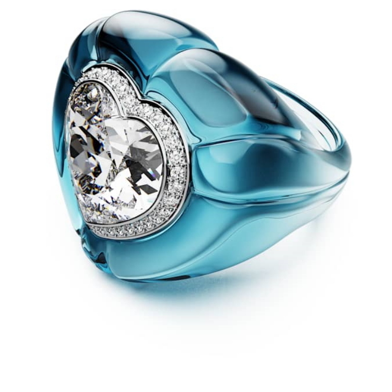 Swarovski 5709966 anello swarovski - anello blu/cry/rhs 60 nuovo in scatola originale