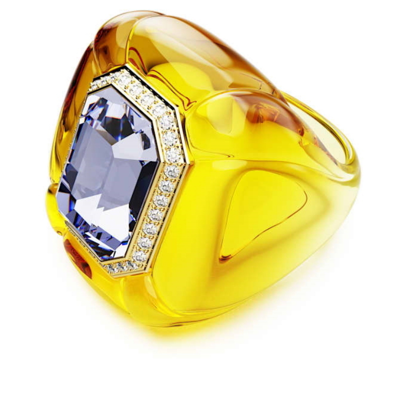 Swarovski 5709973 anello swarovski - anello yel/pur/gos 50 nuovo in scatola originale