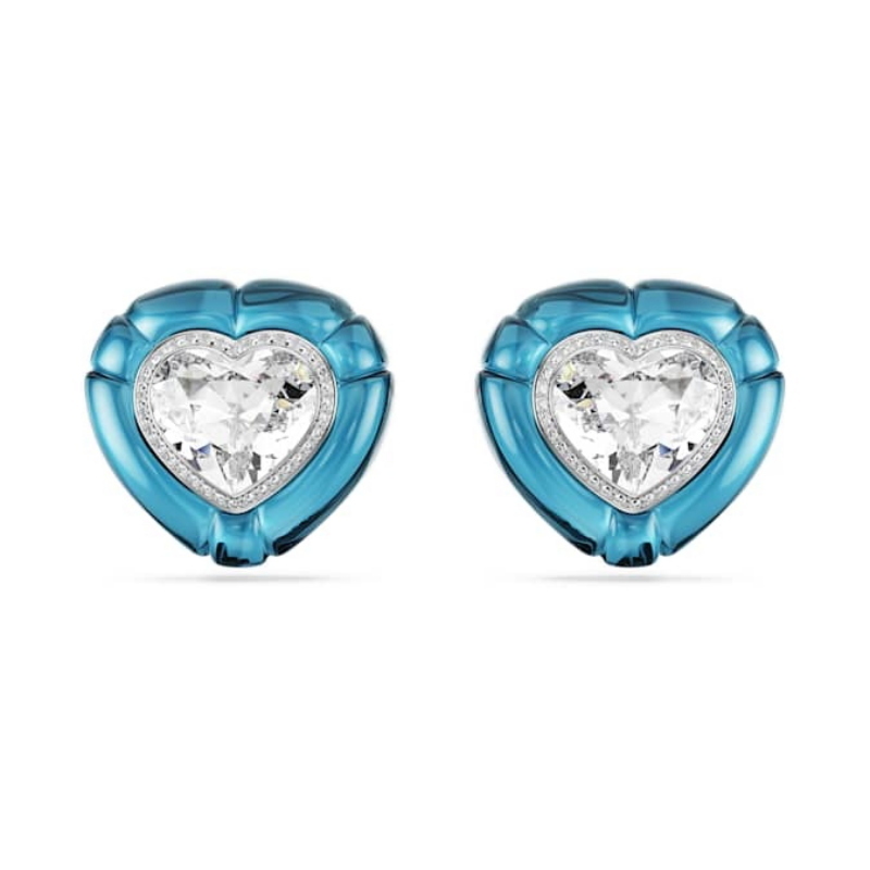 Swarovski 5714385 swarovski fashion piece - dulcis orecchino a clip blu/cry/rhs nuovo in scatola originale