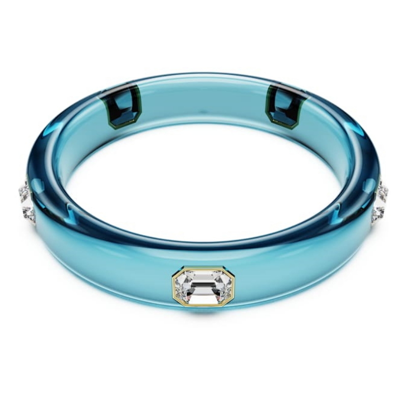 Swarovski 5714390 bracciale swarovski rigido / soft - bracciale rigido blu/cry/gos m nuovo in scatola originale