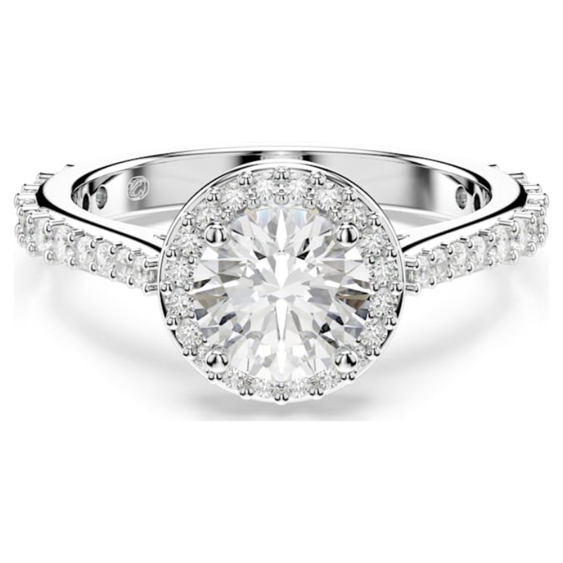 Swarovski 5717929 anello swarovski - anello rnd angelic white/rhs 55 nuovo in scatola originale