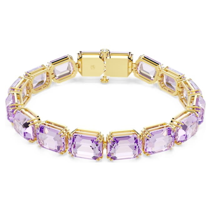Swarovski 5720487 bracciale swarovski rigido / soft - bracciale all around viol/gos m nuovo in scatola originale