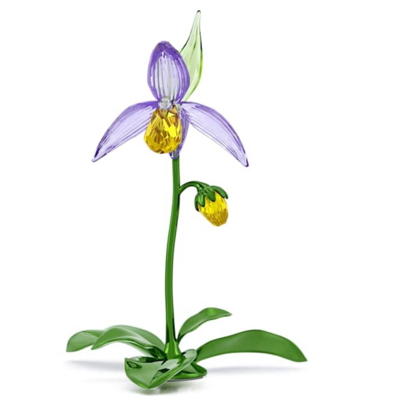 Swarovski 5721548 swarovski fashion piece - florere lady slipper orchid nuovo in scatola originale