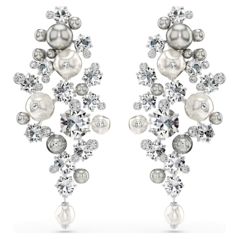 Swarovski 5722498 swarovski fashion piece - constella orecchino a clip cry/rhs nuovo in scatola originale
