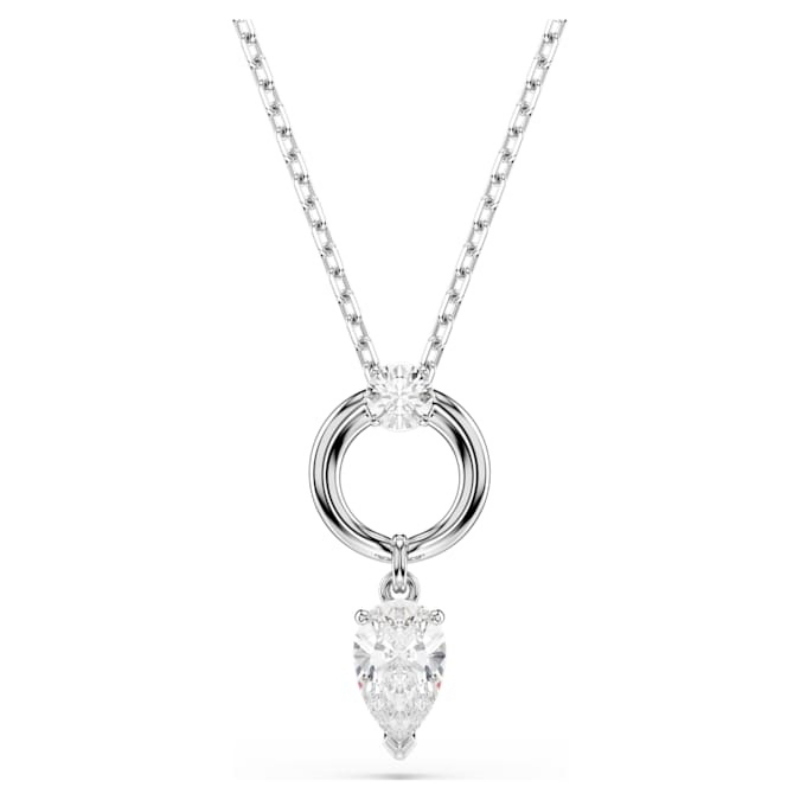 Swarovski 5723146 collana / set swarovski - pend pear whi/rhs nuovo in scatola originale