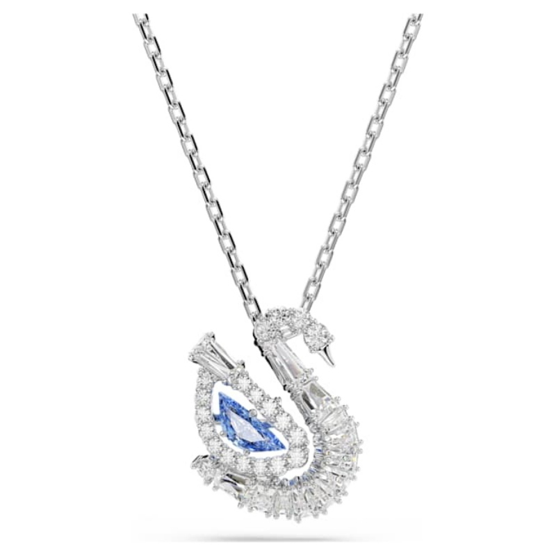 Swarovski 5723389 collana / set swarovski - pend blue/ blu/rhs nuovo in scatola originale