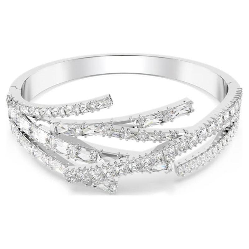 Swarovski 5726292 bracciale swarovski rigido / soft - bracciale rigido whi/rhs l nuovo in scatola originale