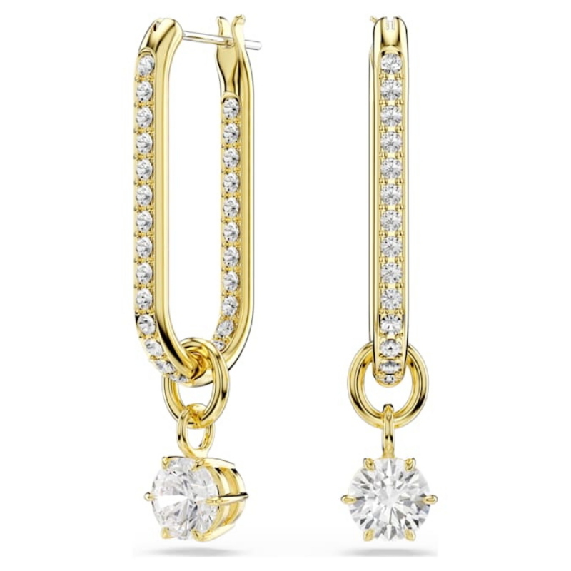 Swarovski 5728587 swarovski fashion piece - constella orecchino a buco whi/gos nuovo in scatola originale