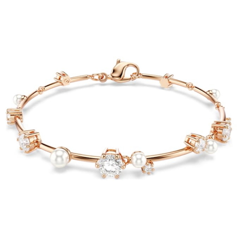 Swarovski 5729505 bracciale swarovski rigido / soft - bracciale pearl white/ros m nuovo in scatola originale Swarovski 5729505 bracciale swarovski rigido / soft - bracciale pearl white/ros m nuovo in scatola originale