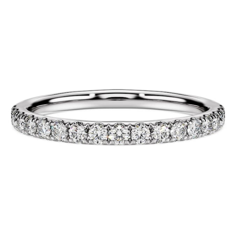 Swarovski 5731063 anello swarovski - anello round 0.4ct ag925 55 nuovo in scatola originale