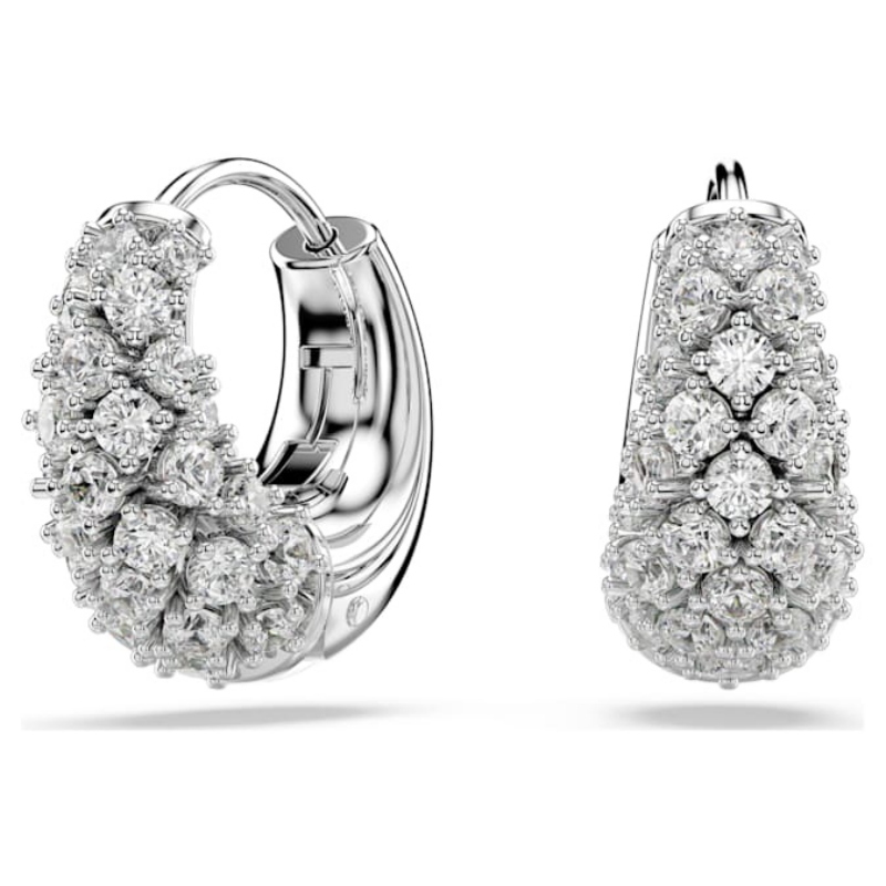 Swarovski 5732282 swarovski fashion piece - sublima orecchino a buco white/rhs nuovo in scatola originale