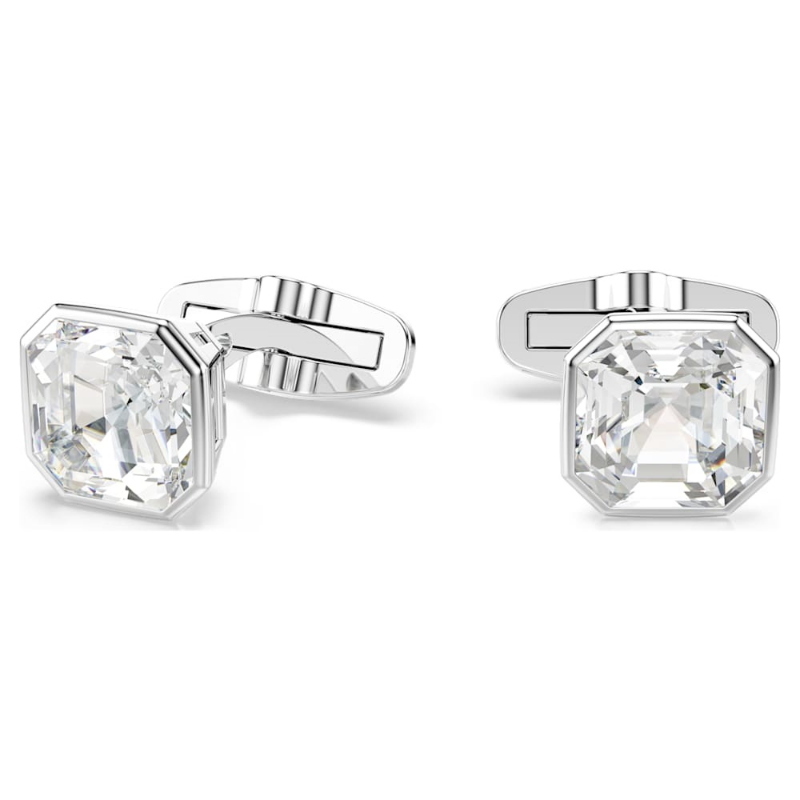 Swarovski 5733306 gemelli millenia, taglio ottagonale, bianchi, placcato rodio di swarovski originale