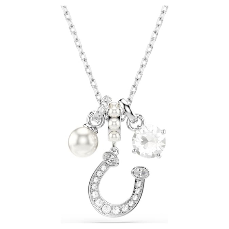 Swarovski 5736247 collana / set swarovski - pend whi/rhs nuovo in scatola originale