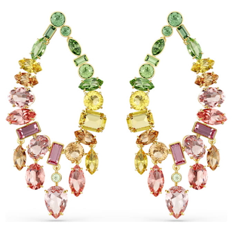 Swarovski 5737445 swarovski fashion piece - gema orecchino a buco ombre mul/gos nuovo in scatola originale