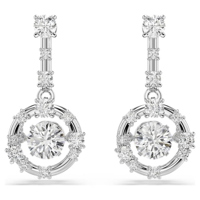 Swarovski 5738194 swarovski fashion piece - constella bars orecchino a buco whi/rhs nuovo in scatola originale