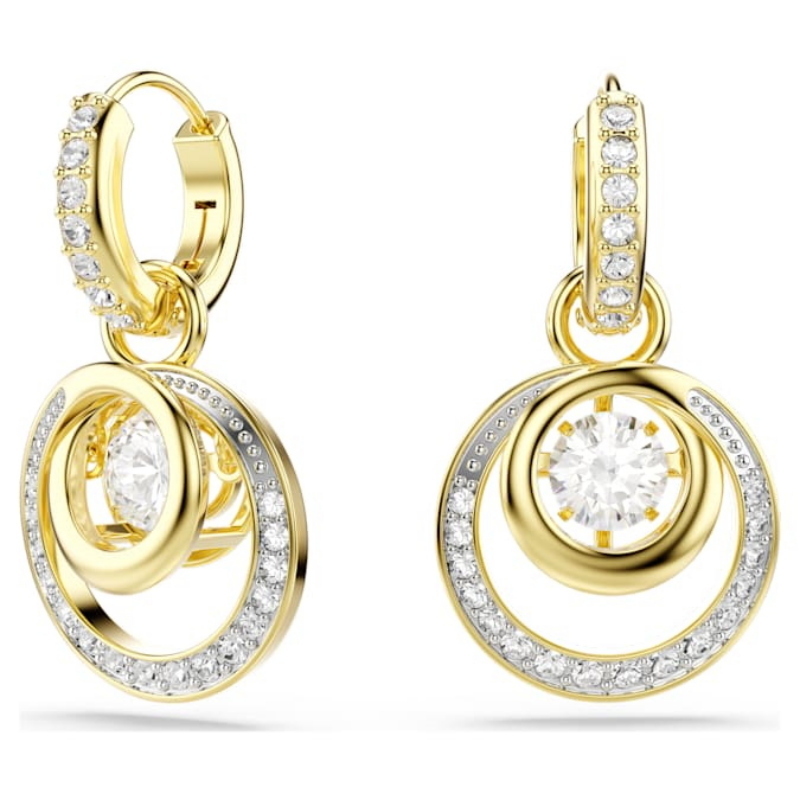 Swarovski 5738249 swarovski fashion piece - hyperbola orecchino a buco whi/gos nuovo in scatola originale