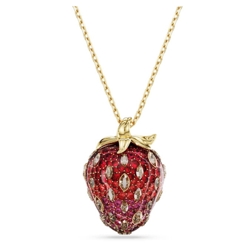Swarovski 5742676 collana / set swarovski - pend strawberry red/gos nuovo in scatola originale