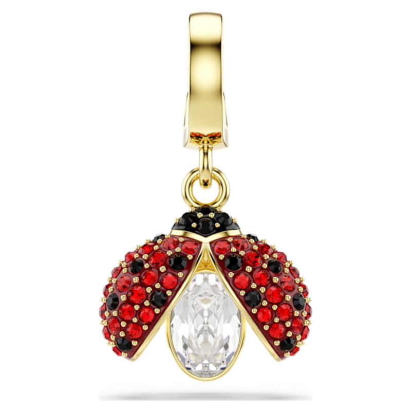 Swarovski 5743138 swarovski fashion piece - idyllia charm piccolo ladybug red/gos nuovo in scatola originale