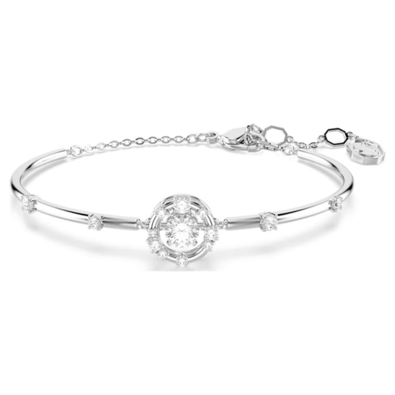 Swarovski 5743523 bracciale swarovski rigido / soft - soft_bangle whi/rhs nuovo in scatola originale