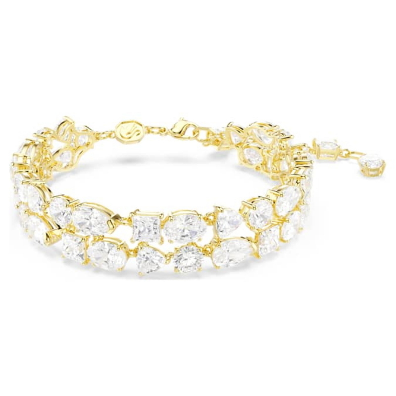 Swarovski 5743827 bracciale swarovski rigido / soft - bracciale db white/gos m nuovo in scatola originale