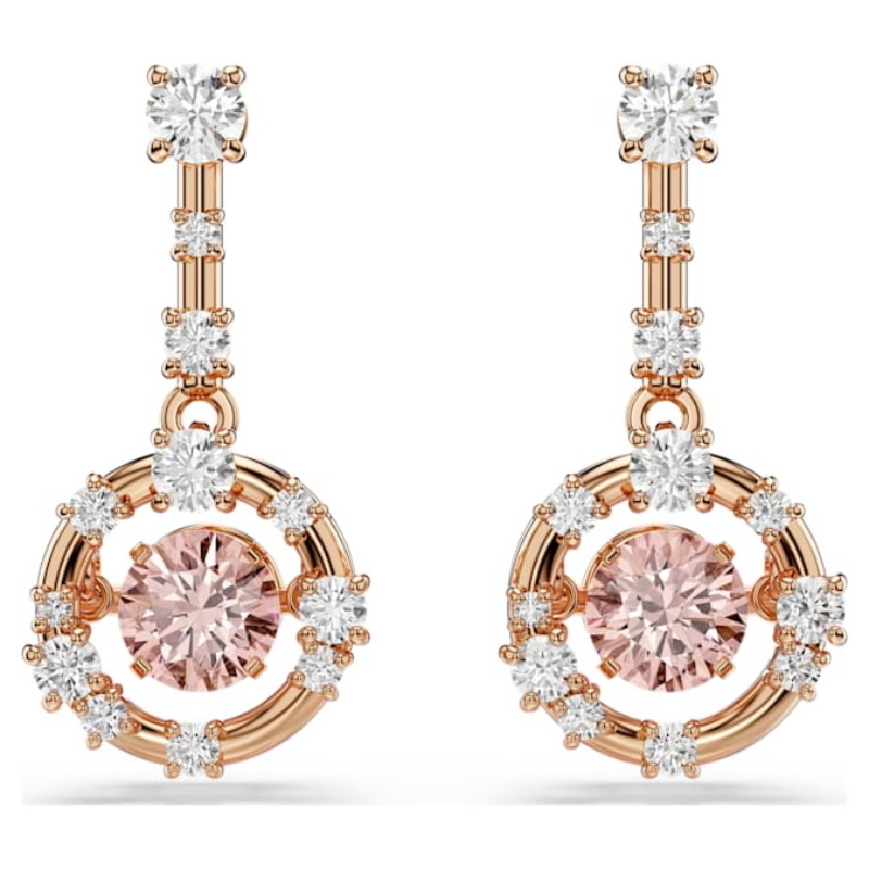 Swarovski 5744239 swarovski fashion piece - constella orecchino a buco famor/ros nuovo in scatola originale