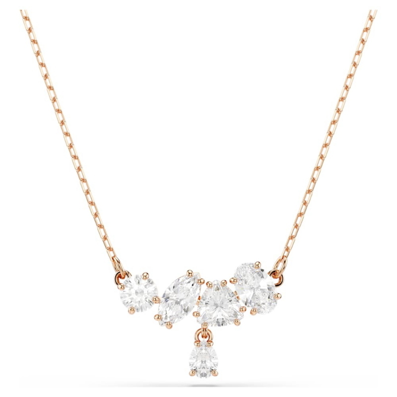 Swarovski 5747996 collana mesmera, taglio misto, bianca, finitura oro rosa 18k di swarovski originale