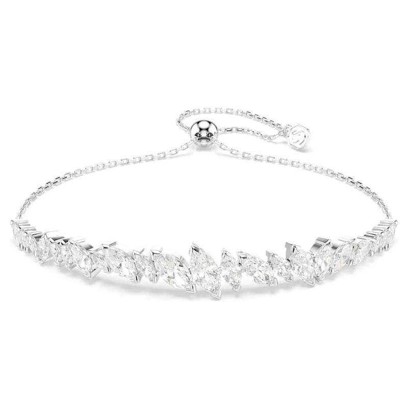 Swarovski 5748650 braccialetto mesmera, taglio marquise, bianco, placcato rodio di swarovski originale